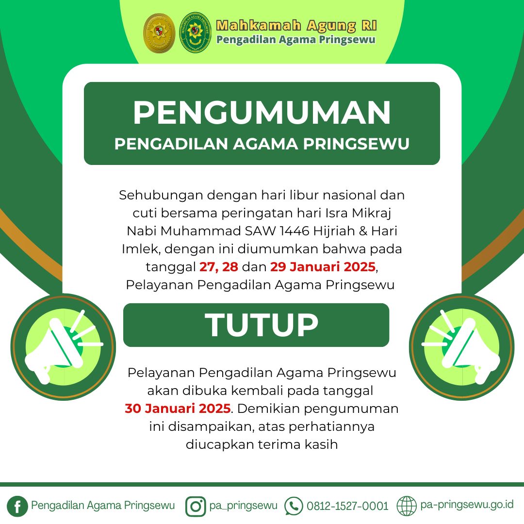 PENGUMUMAN libur